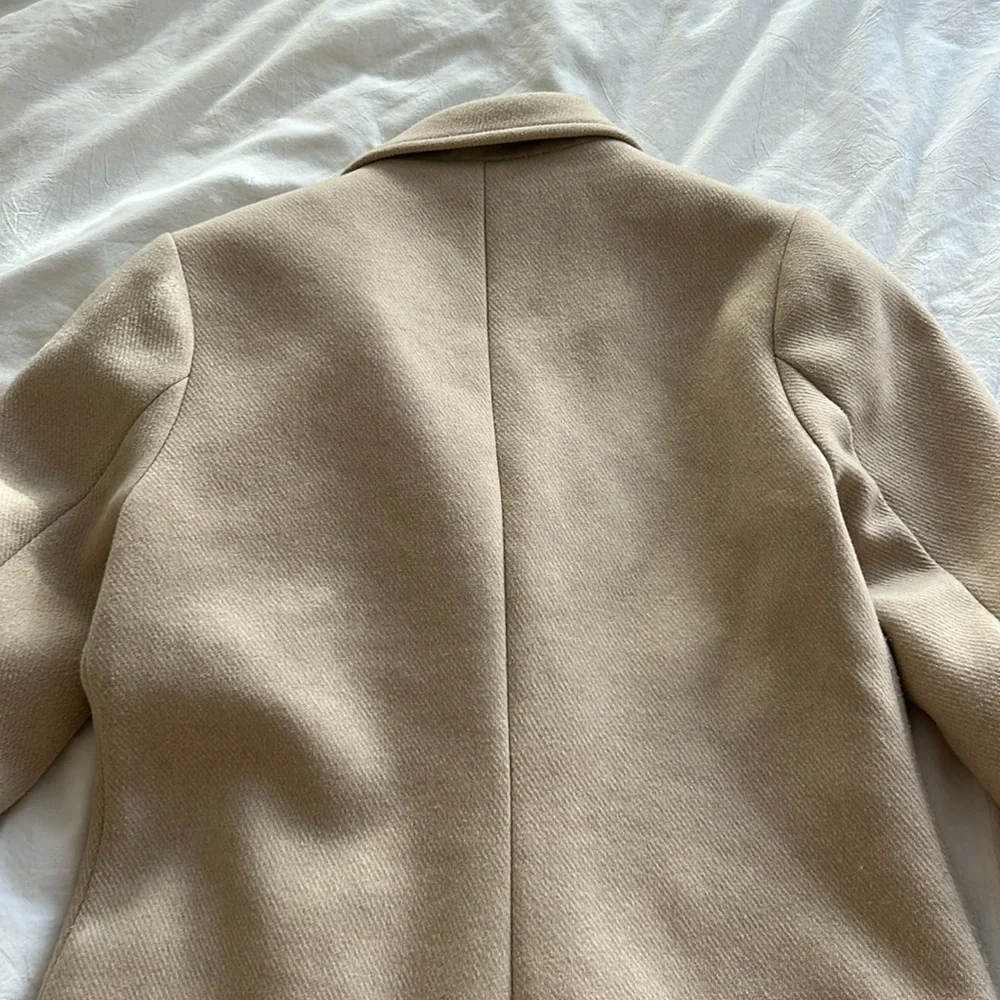 Abercrombie & Fitch Women's Light Tan Peacoat - Picture 6 of 9